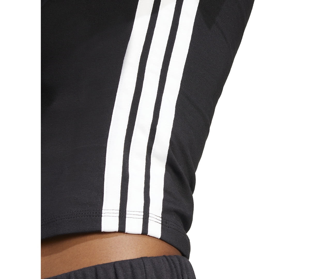 Adidas Originals Women's Essentials Slim-fit Short-sleeve Baby T-shirt In Black,white