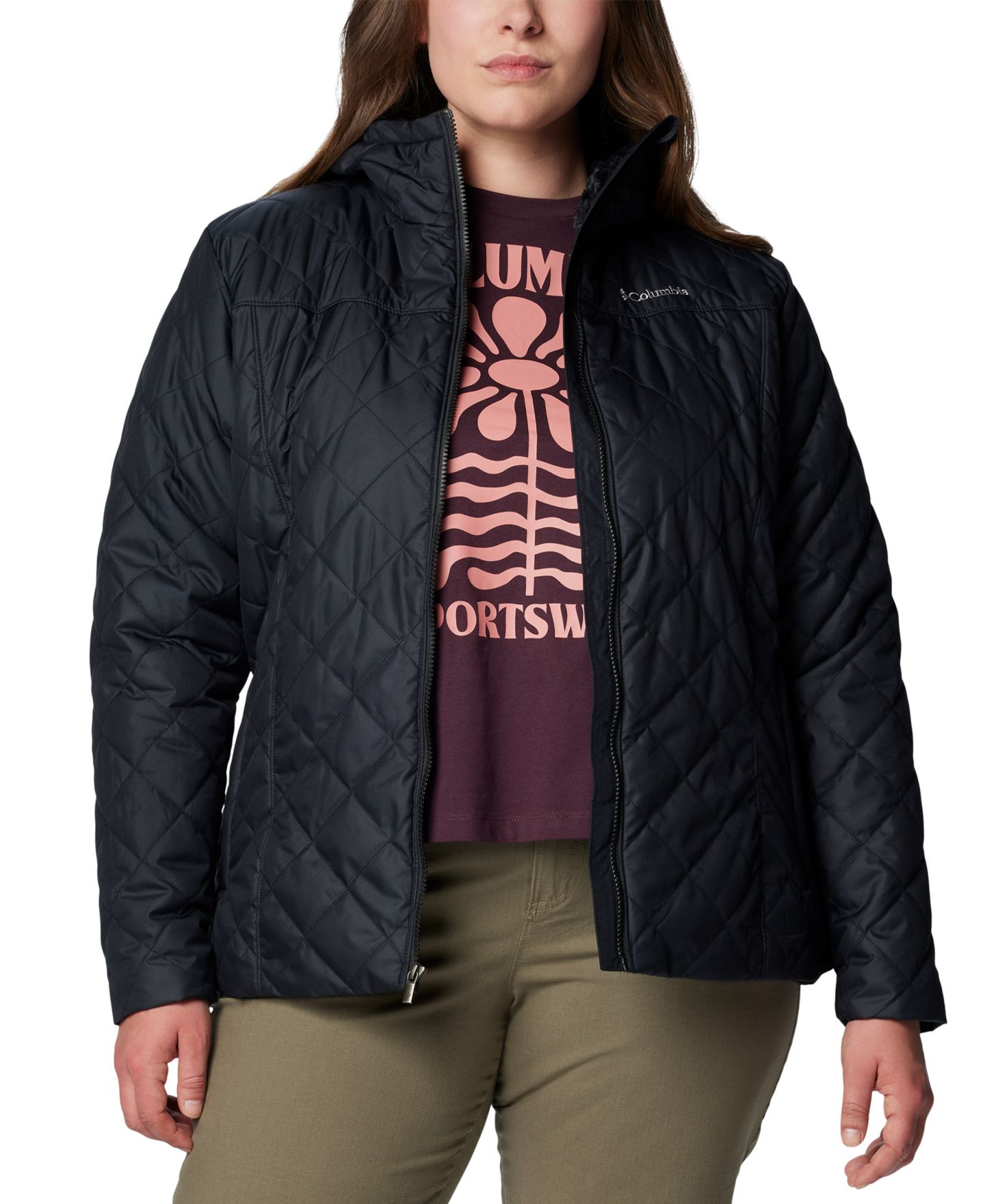 Женская куртка Columbia Copper Crest II Hooded, цвет: Чёрный — фото 2