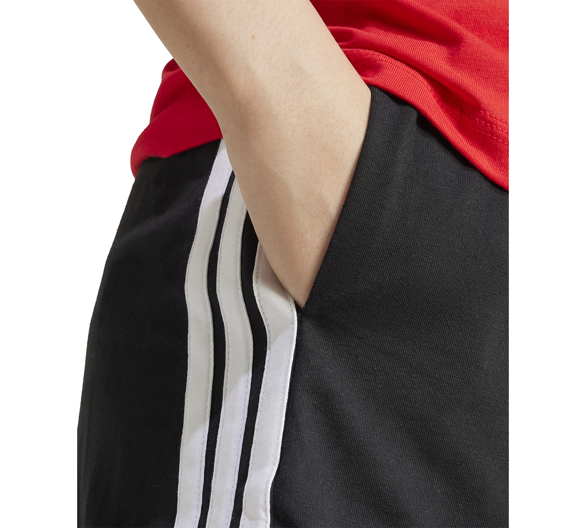 Adidas Originals Women's Essential Drawstring Pull-on Shorts In Black,white