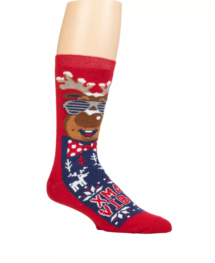 Men’s Ultra Lite Eddie Festive Santa Crew Sock - thumbnail 2