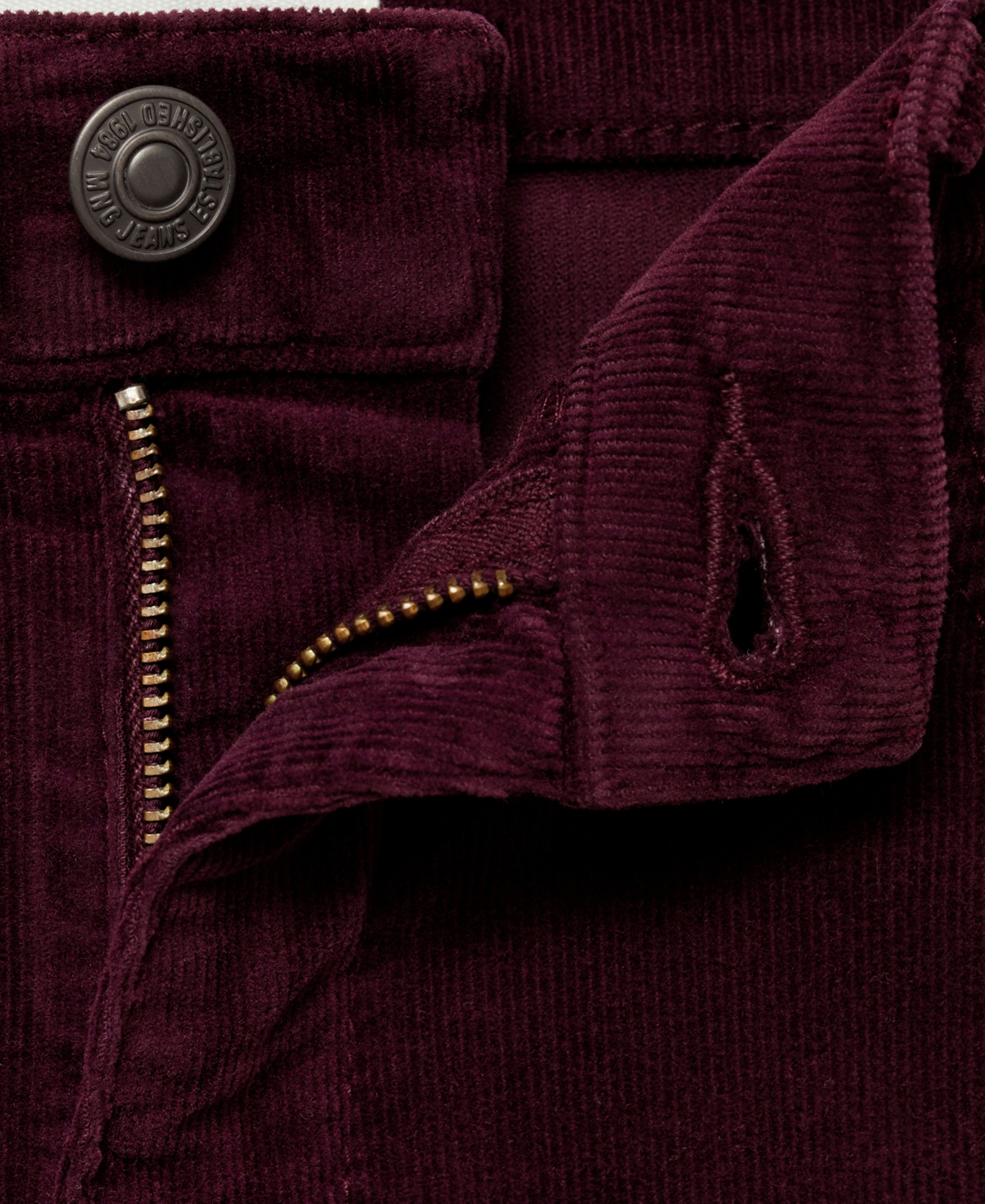 Shop Mango Women's Sienna Flared Cropped Corduroy Pants In Wine