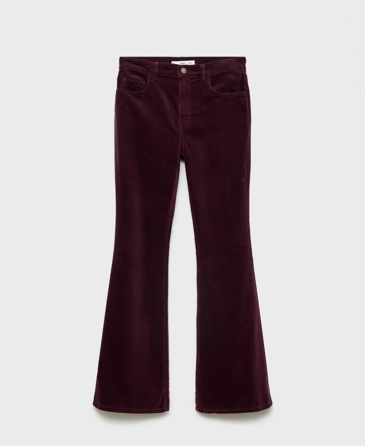 Shop Mango Women's Violeta Flared Corduroy Jeans In Wine