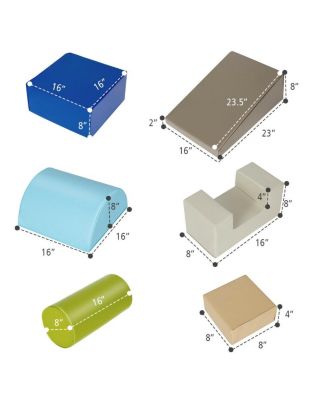 6 Piece Climb Crawl Play Set Indoor Baby Toddler