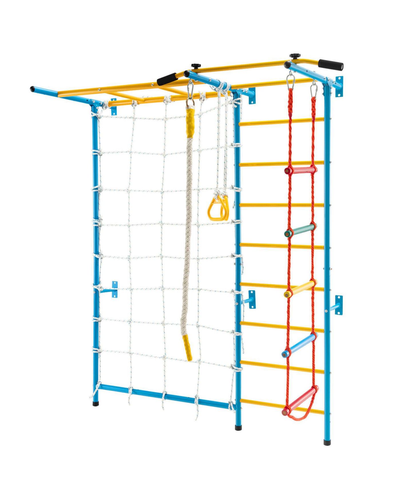 Детские игрушки GOUUN 7-In-1 Swedish Wall Ladder Carbon Steel Indoor Gym Playground Set, Ages 3+ — фото 3