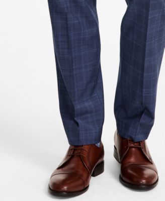 Men's Slim-Fit Wool Blend Suit Pants