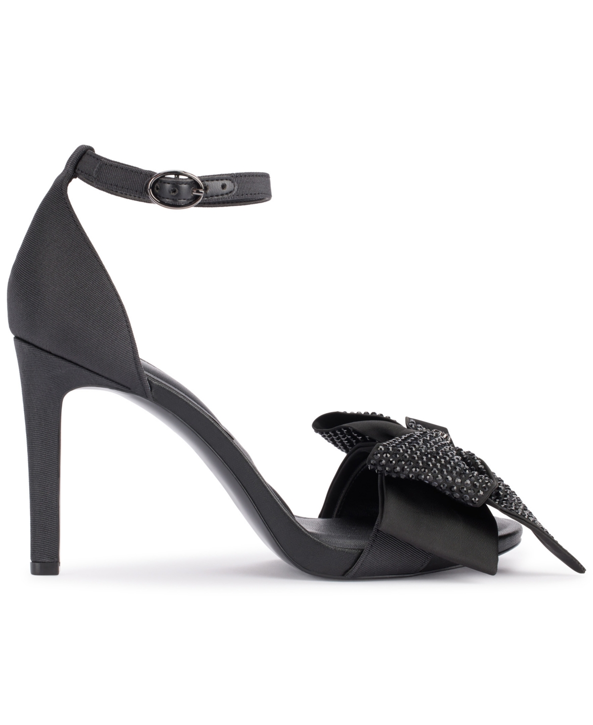KARL LAGERFELD WOMEN'S KENZ BOW ANKLE STRAP DRESS SANDALS 
