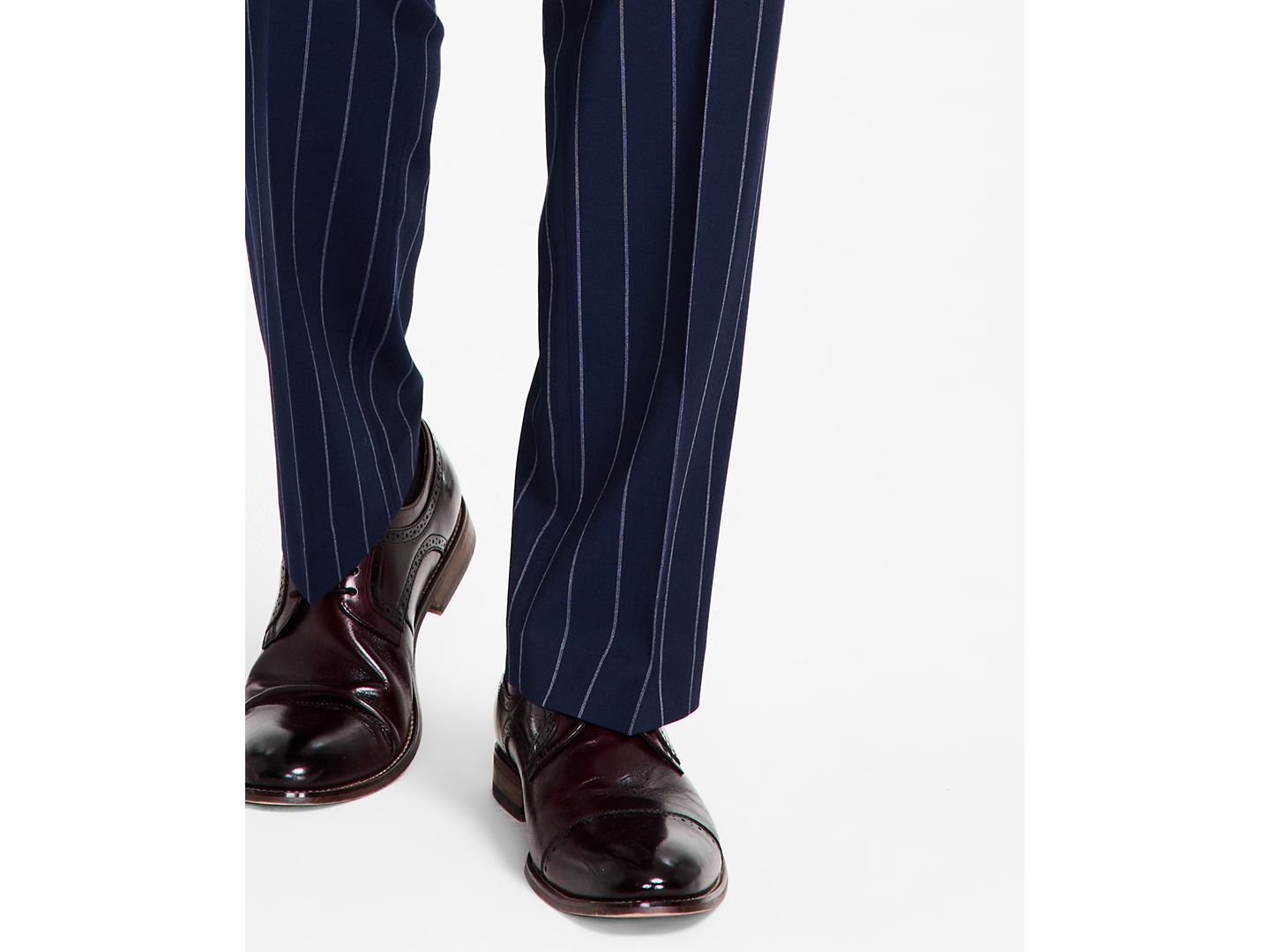 Мужские брюки Tayion Collection Regular-Fit Pinstripe Suit, цвет: Синий — фото 7