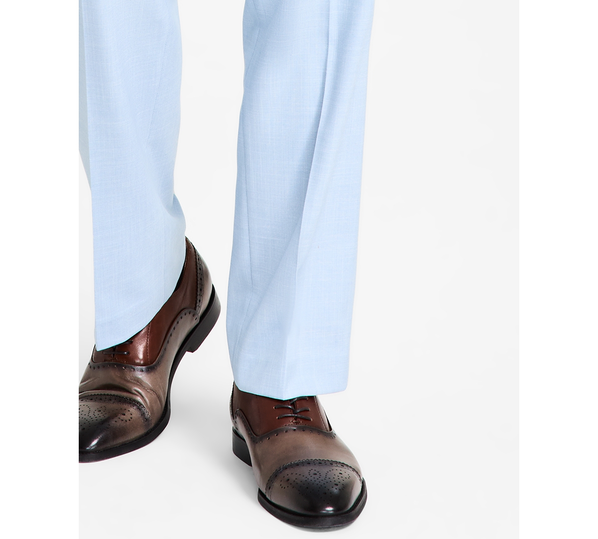 Tayion Collection Men's Regular-fit Suit Pants In Light Blue