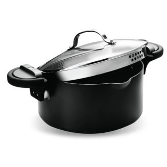 Gotham Steel 5 qt. Ceramic Nonstick Pasta Pot with Built-in Strainer and Twist N Lock Handles - Macy's