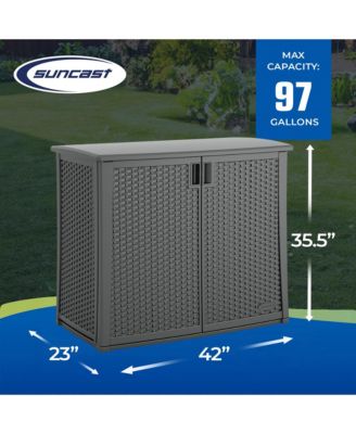 Lockable Outdoor Cabinet Deck Storage Box w/ Adjustable Shelf, Cool Gray