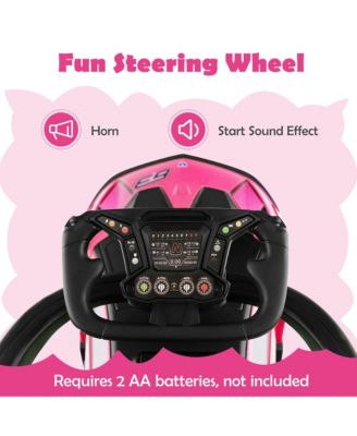 3-in-1 Licensed Lamborghini Ride on Push Car Stroller Sliding Car w/ Sound