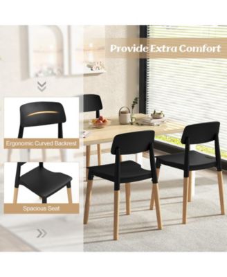 GOUUN Modern Dining Side Chairs Set of 4 with Ergonomic Backrest for Dining Room