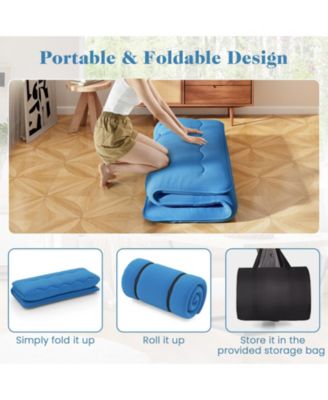 Full Size Foldable Futon Mattress with Washable Cover and Carry Bag