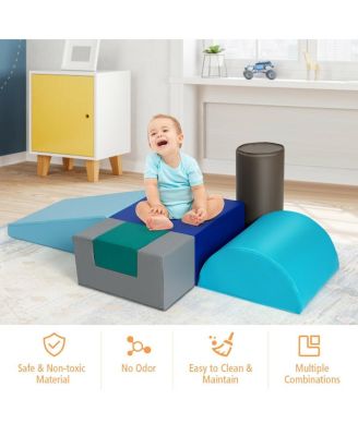 6 Piece Climb Crawl Play Set Indoor Kids Toddler