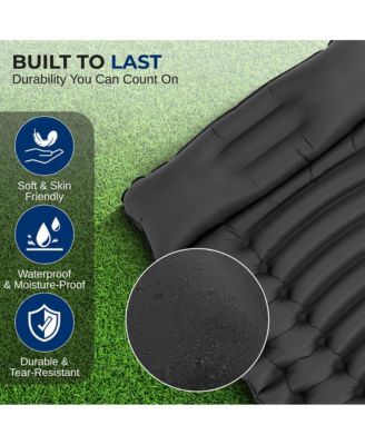 Ultralight Sleeping Pad with Carrying Bag, Compact & Self-Inflating, Gray