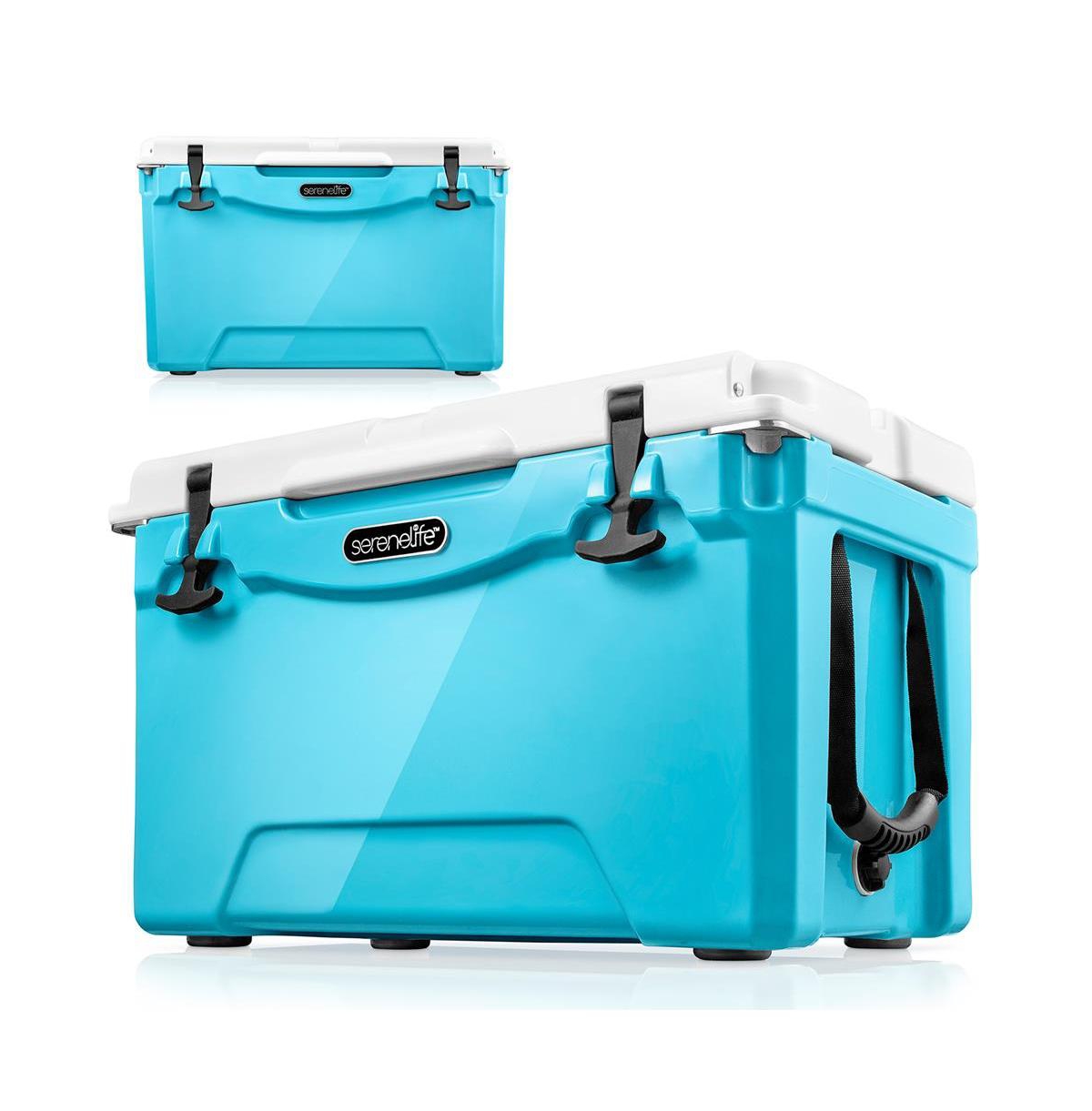 50-Quart Portable Cooler Box, Holds Up to 63 Cans - Blue
