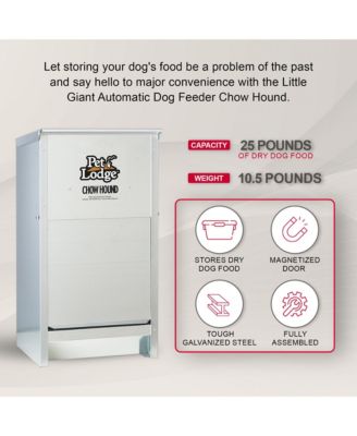 Dry Food Automatic Steel Dog Feeder Chow Hound 25 Pound Capacity