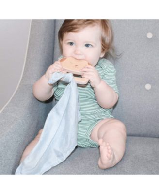 Puppy Wooden Teether & Blue Blankie