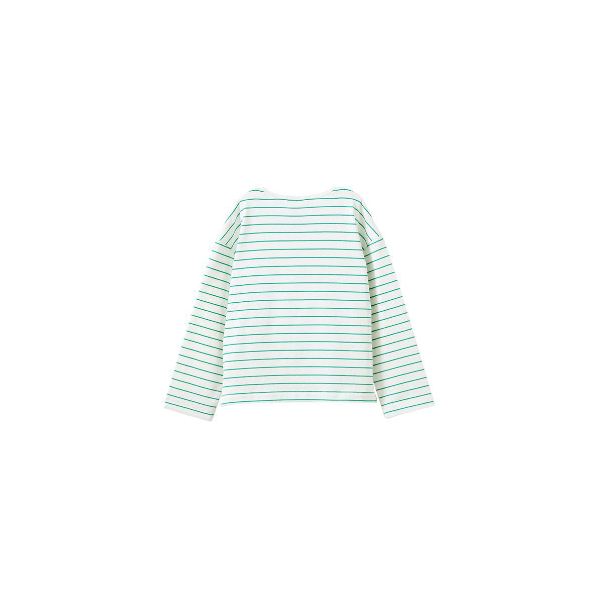 Cotton On Big Girls Little/Big Piper Long Sleeve Tee -island green stripe