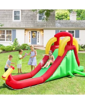 Inflatable Water Slide Bounce House with Climbing Wall Jumper and 480W Blower