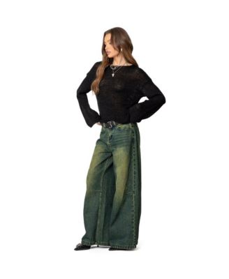 Womens Shawn Washed Low Rise Jeans