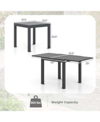 Expandable Patio Dining Table for 4-6 People