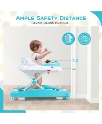 6 in 1 Foldable Baby Walker with Adjustable Height