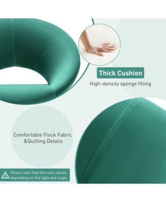 Swivel Accent Chair with Oversized Upholstered Seat for Home Office