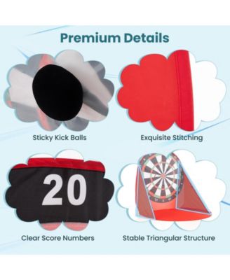 Large Dart Board for Kids with 4 Kick Balls