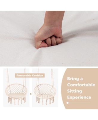 Cushioned Hammock Swing Chair with Hanging Kit
