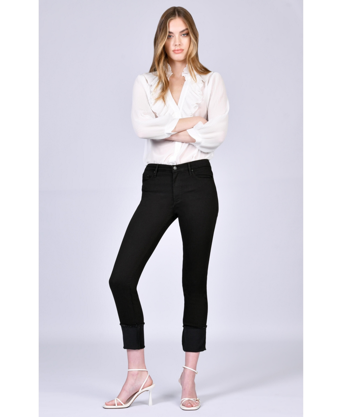 Orchid Denim Women's Hailee Cuffed Slim - Black