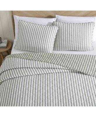 Way Ticking Stripe Quilt-Sham Set