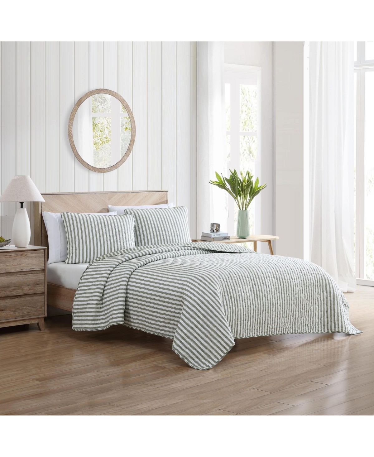Stone Cottage Stone Cottage-Willow Way Ticking Stripe Quilt-Sham Set