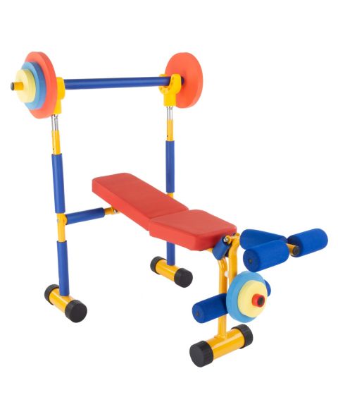 Детские игрушки Trademark Global Hey Play Adjustable 3-Piece Weight Bench Set, Ages 3+