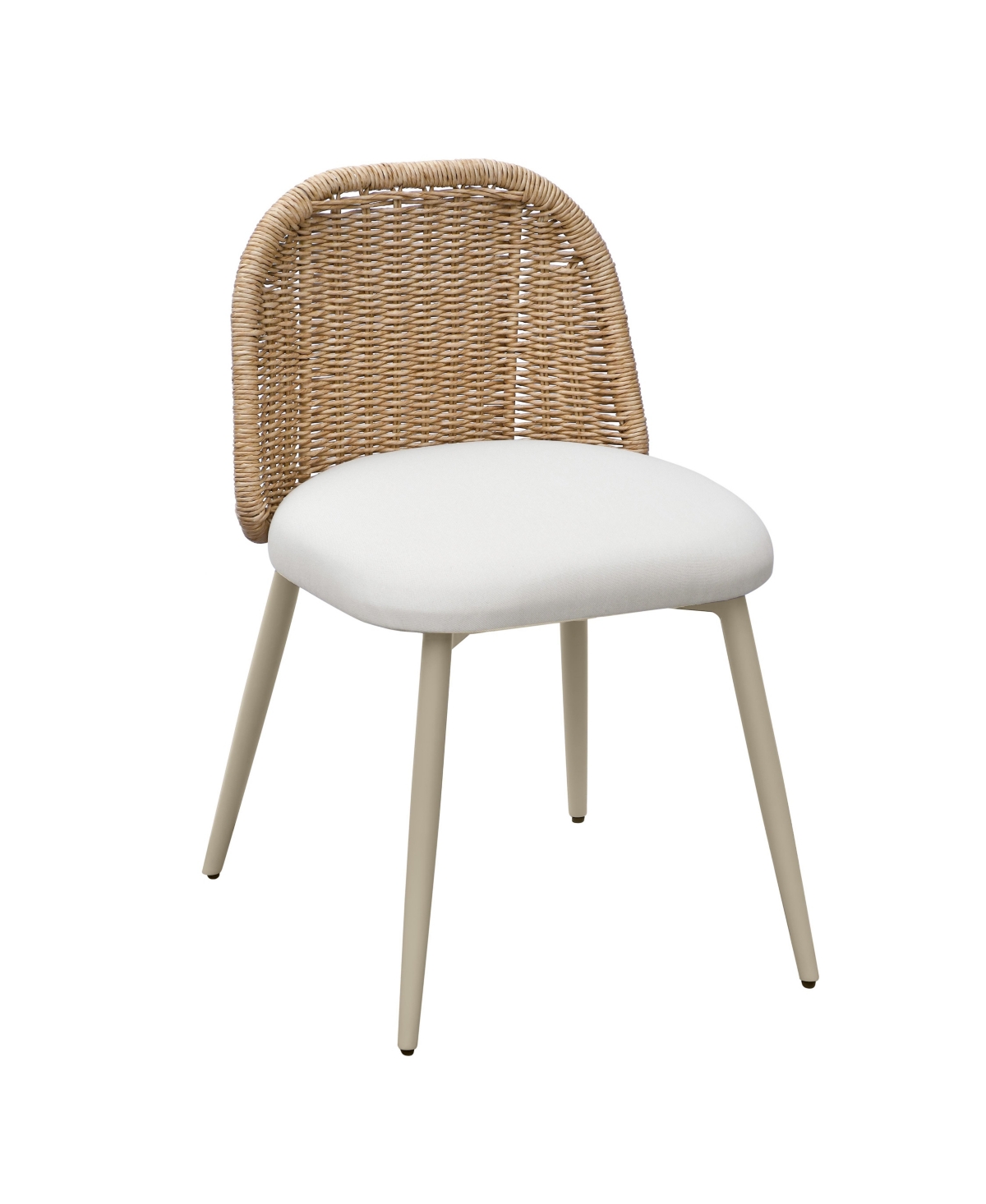 Tov Furniture Alexa Rattan Performance Fabric Dining Chair In Brown