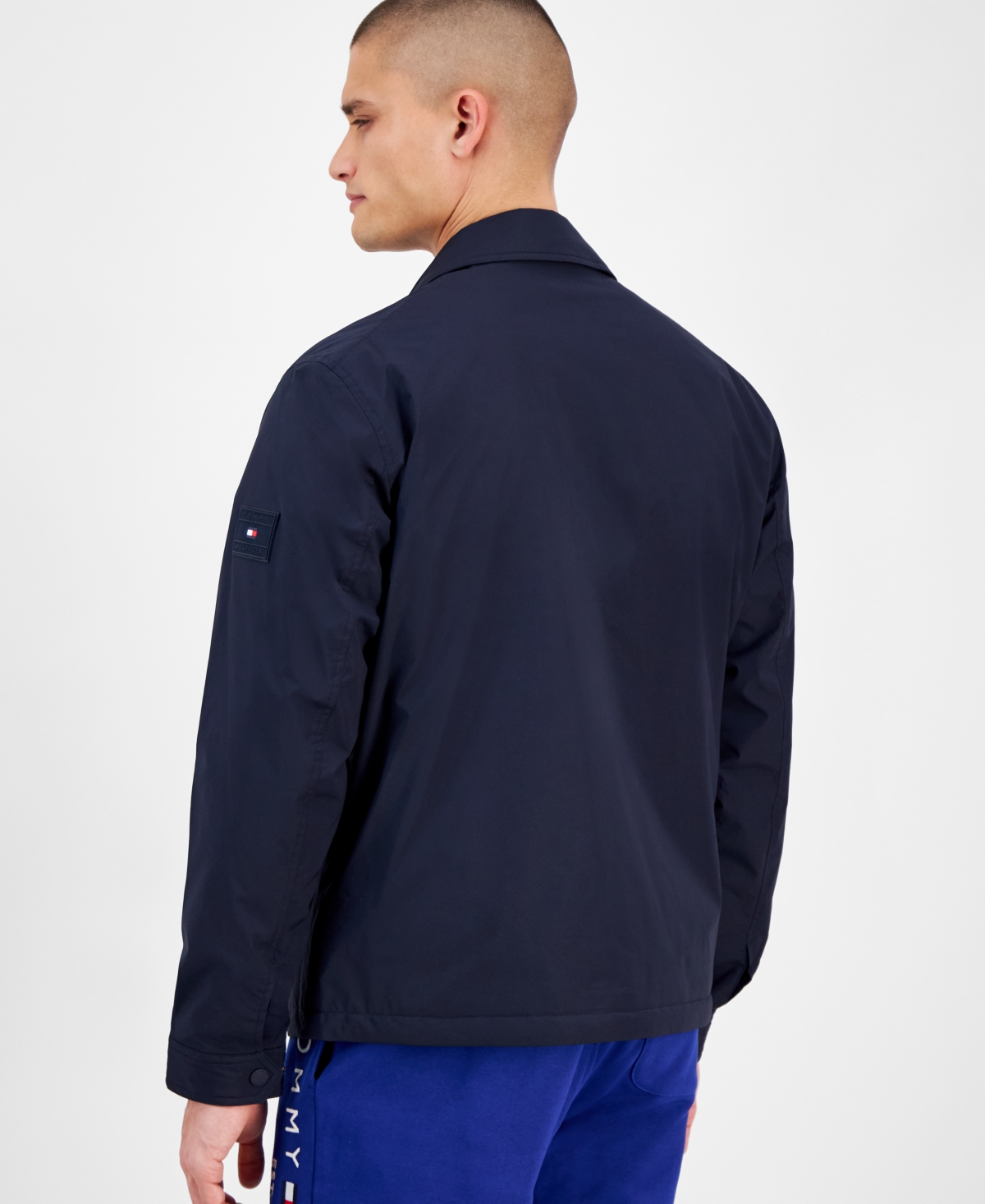 Tommy Hilfiger Men's Padded Shirt Jacket In Desert Sky