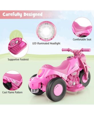 6V Kids Bubble Car Electric Ride on Motorcycle w/ Music Button & LED Headlight
