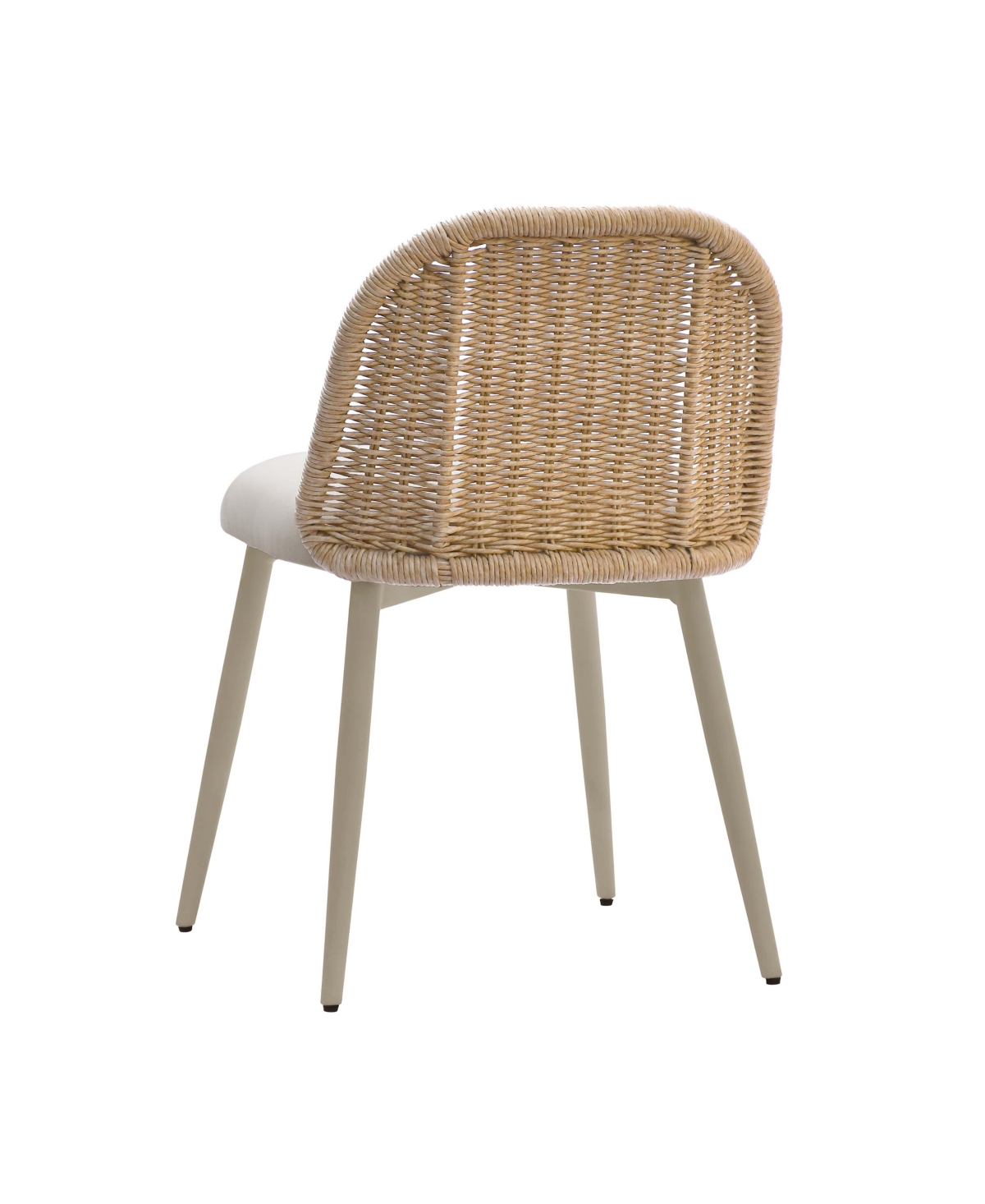 Tov Furniture Alexa Rattan Performance Fabric Dining Chair In Brown