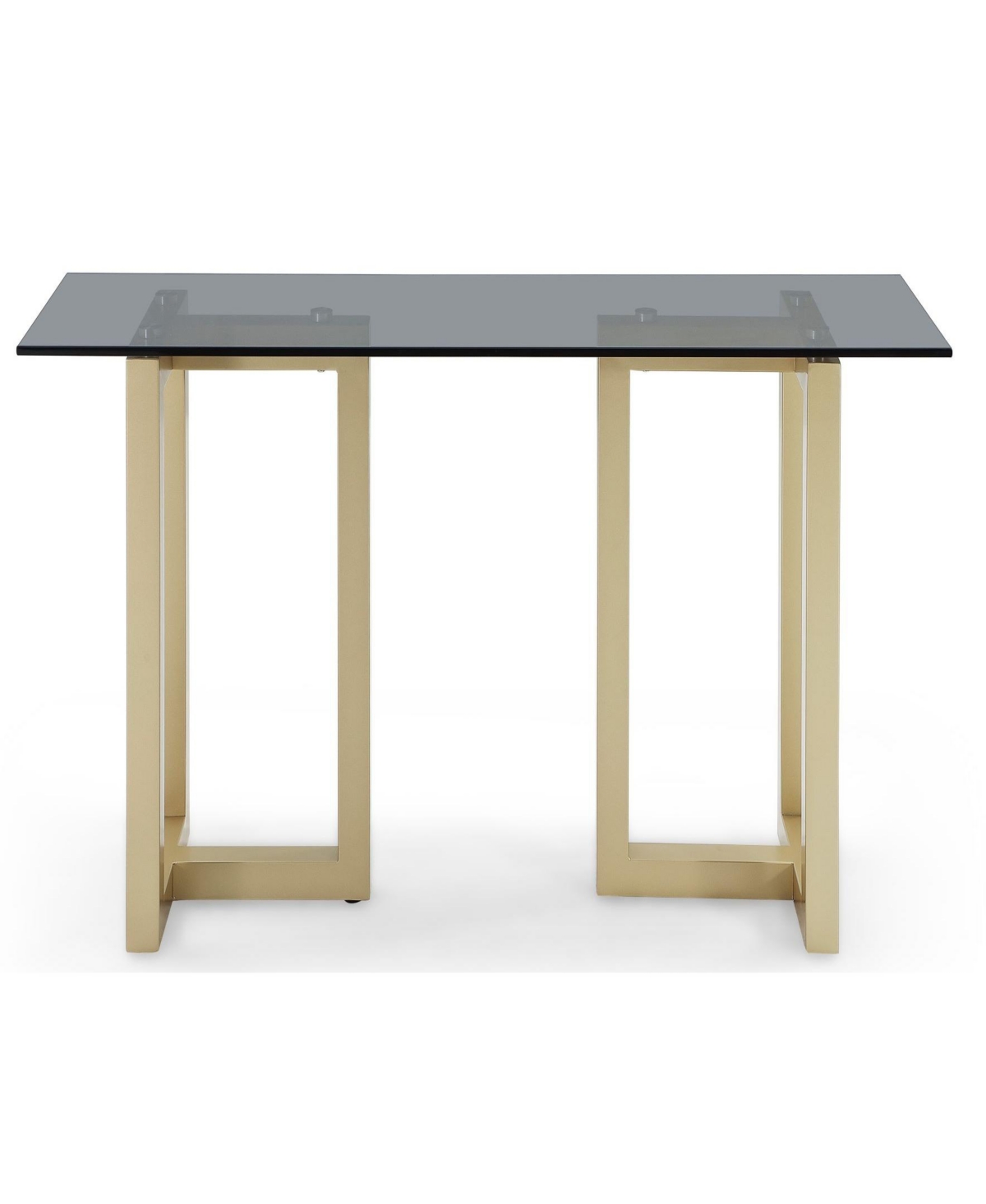 Shop Macy's Emila 54" Glass Mix And Match Console Table In Smoked Glass,champagne