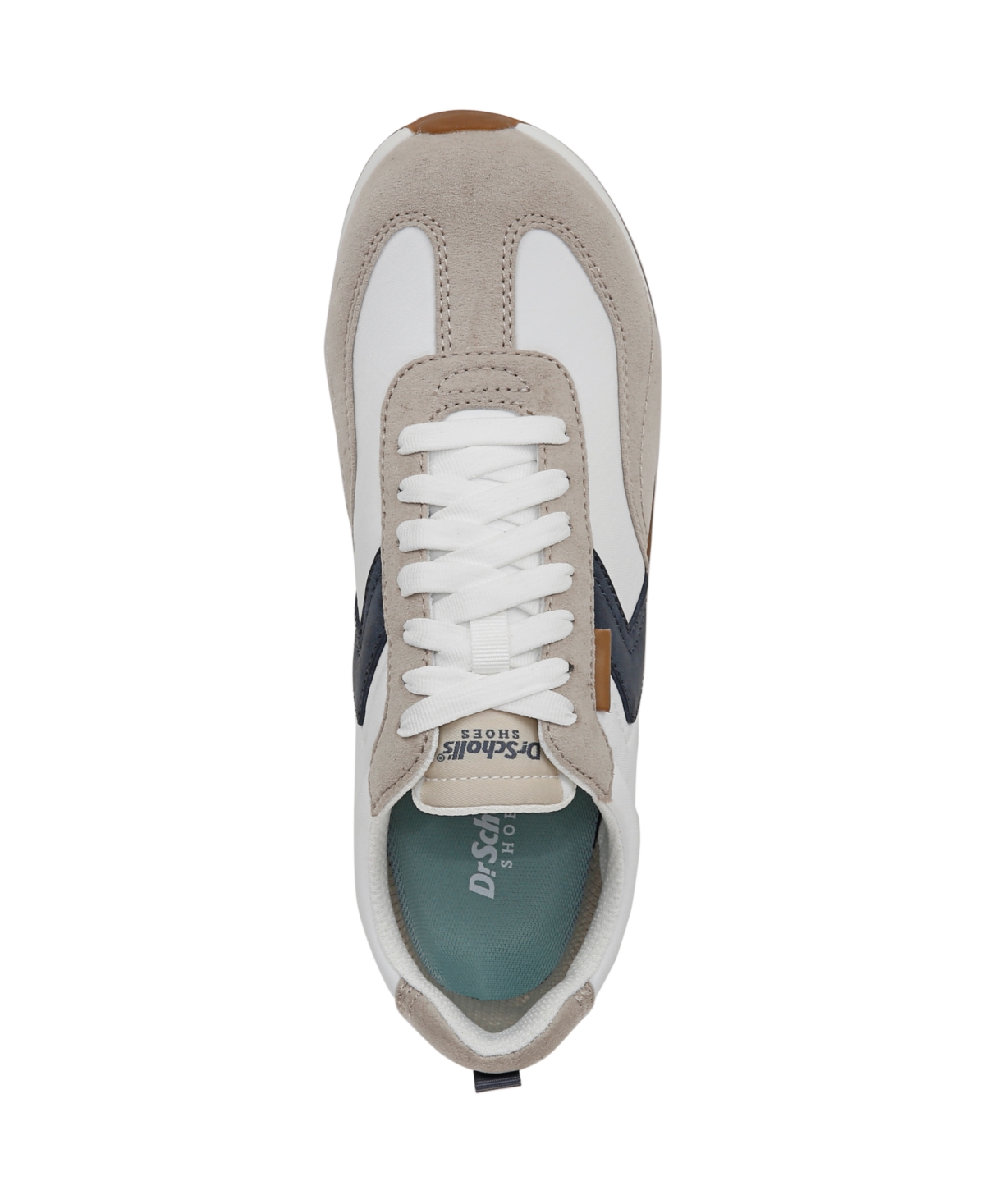 Shop Dr. Scholl's Women's Good Ol Days Lace Up Sneakers In Oyster White Fabric