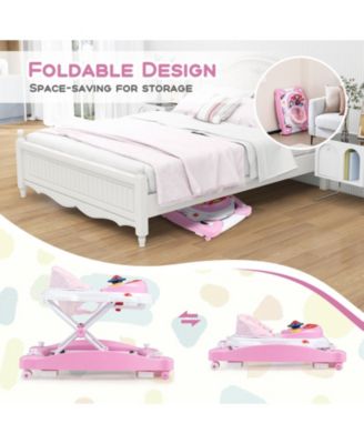 6 in 1 Foldable Baby Walker with Adjustable Height