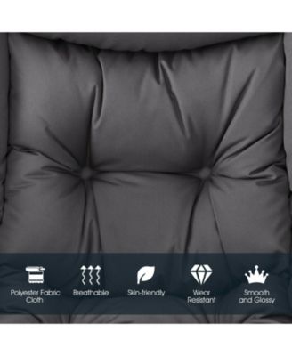 Modern Polyester Fabric Lazy Chair with Steel Frame and Side Pocket