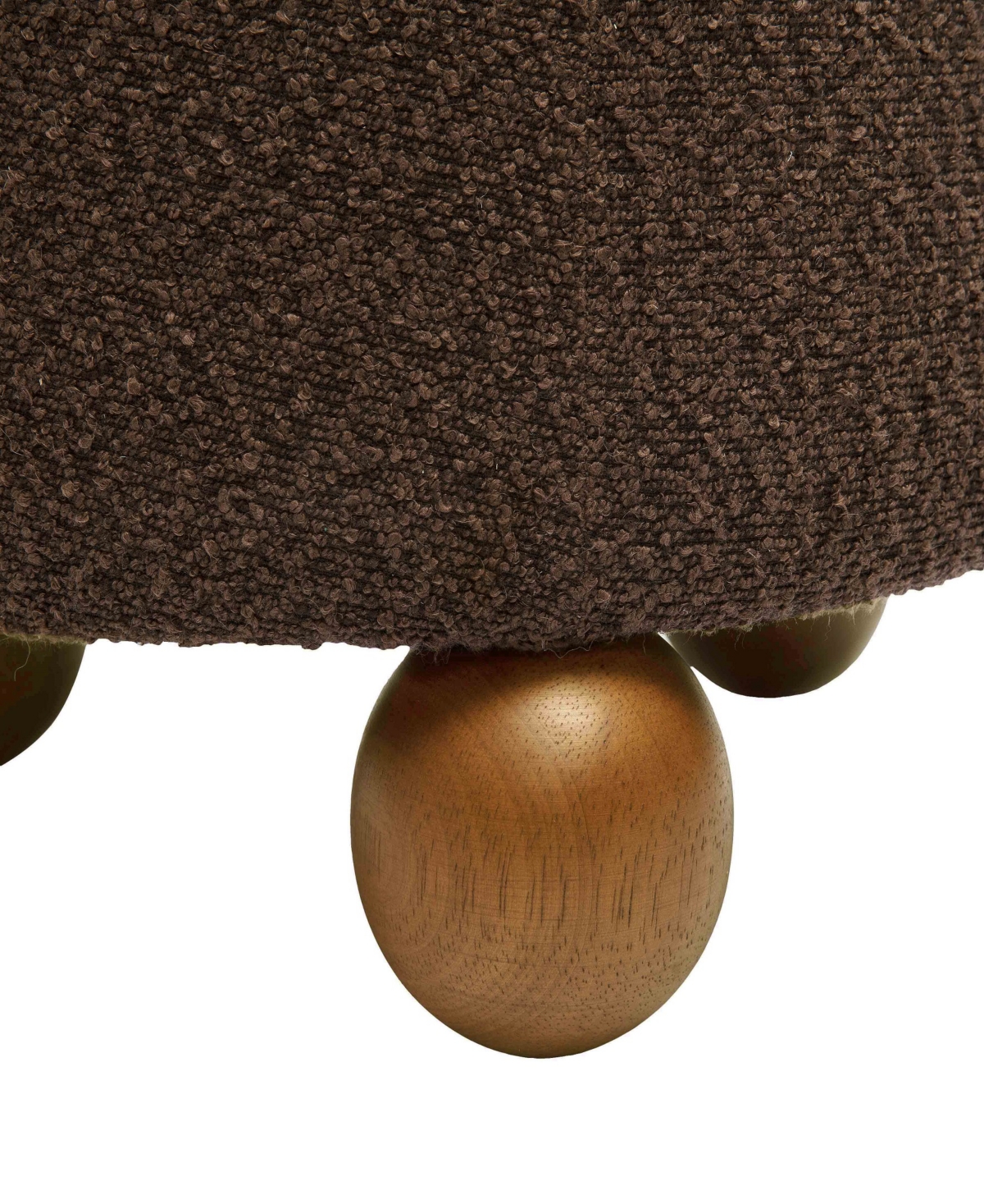 Tov Furniture 1 Piece Boucle Stool In Brown