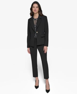 Women's Notched-Lapel Single-Button Blazer