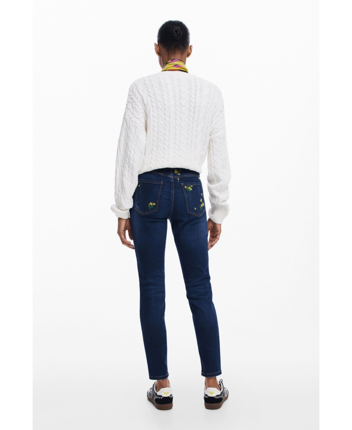 Desigual Women's Floral denim pants
