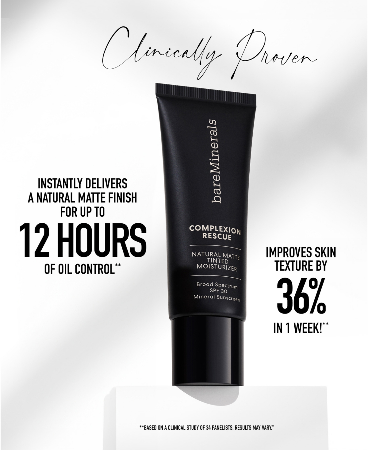 Bareminerals Complexion Rescue Natural Matte Tinted Moisturizer Mineral Spf 30 In Cashew 3.5