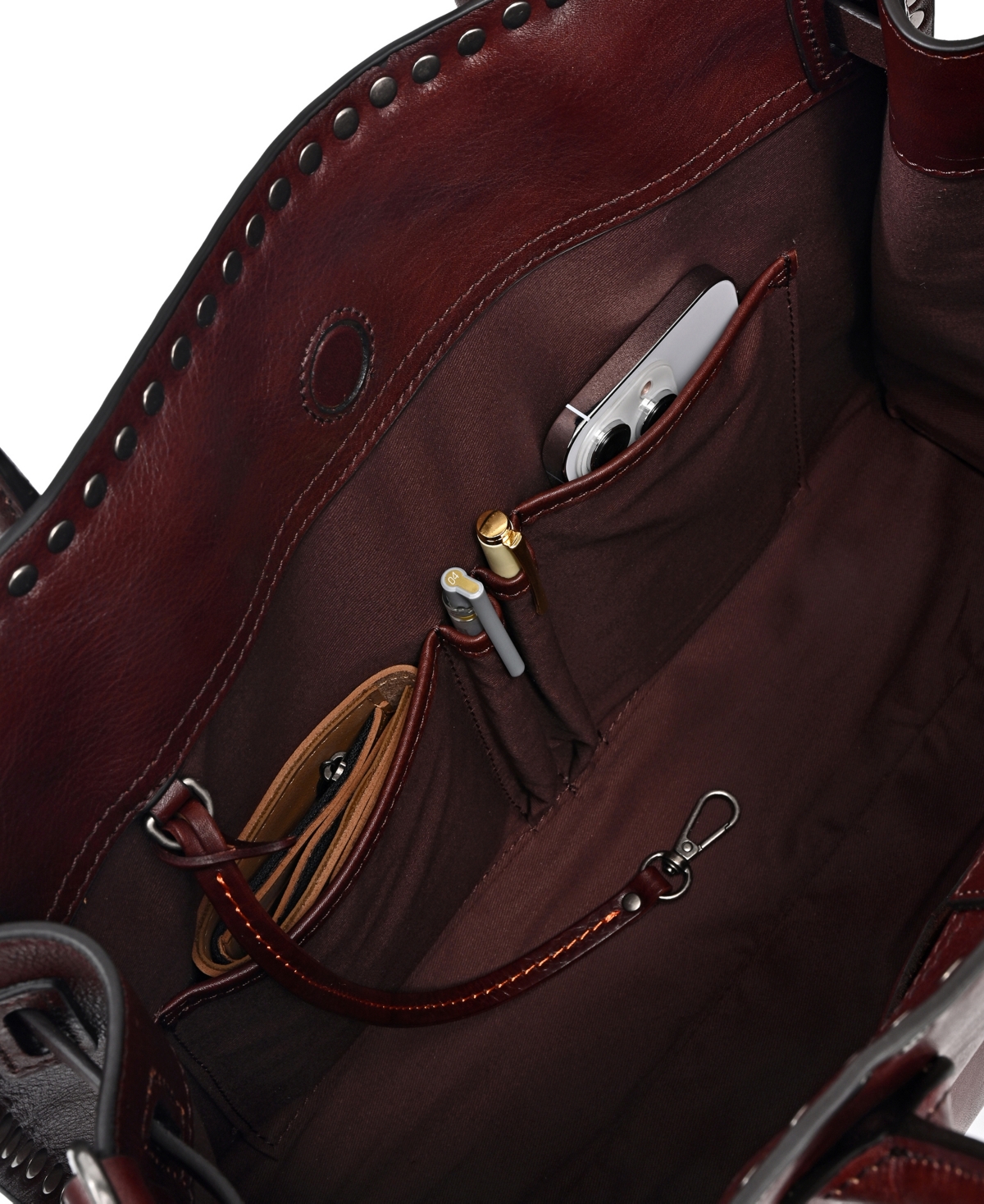 Old Trend Westland Leather Satchel Bag In Coffee