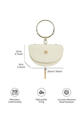 Small Crossbody Leather Classic Handbag Victoria Hyde Half-moon