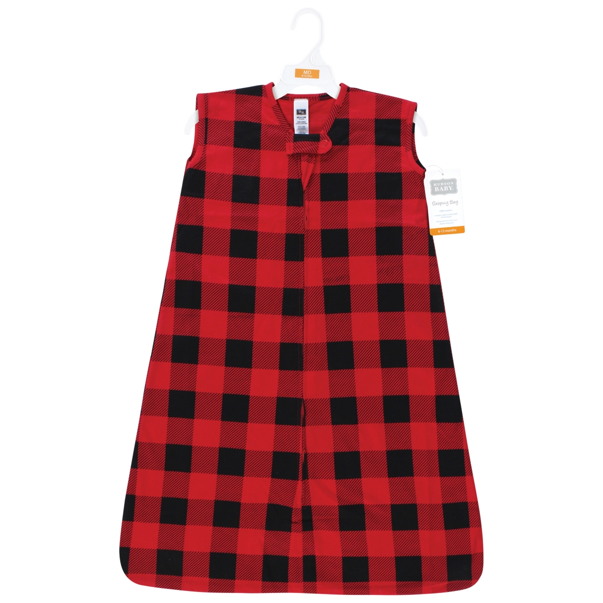 Hudson Baby Baby Boys Hudson Cotton Sleeveless Wearable Sleeping Bag, Sack, Blanket, Months - Buffalo plaid