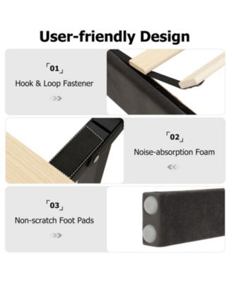 Queen Size Upholstered Platform Bed with Tufted Headboard-Queen Size